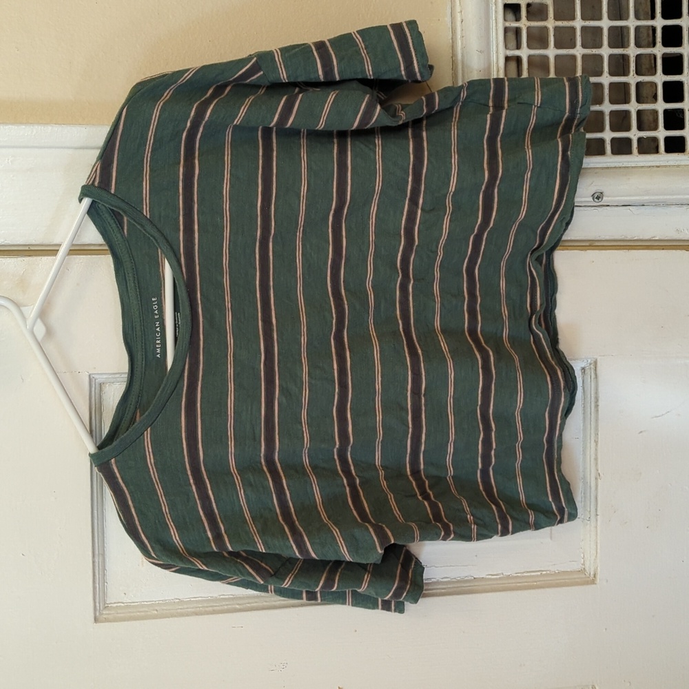 AE Striped Crop Top
